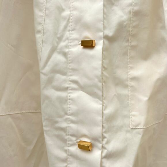 Marciano By Guess Pat Belted Maxi Skirt Off-White Long Gold Buttons US 2 IT 38 - Picture 9 of 11